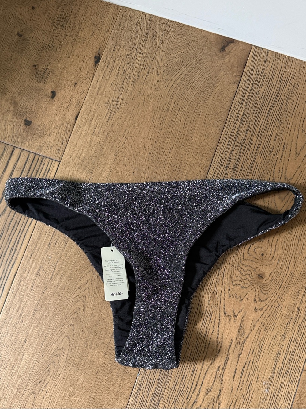 Aerie Swim metallic silver bikini | top and bottoms - Picture 4 of 5